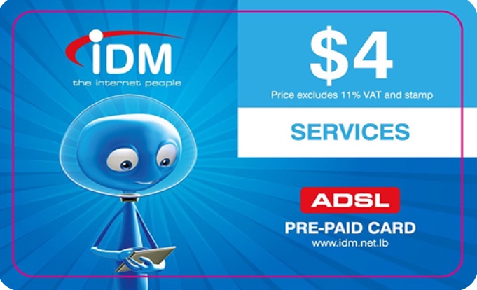 IDM ADSL SERVICE CARD $4
